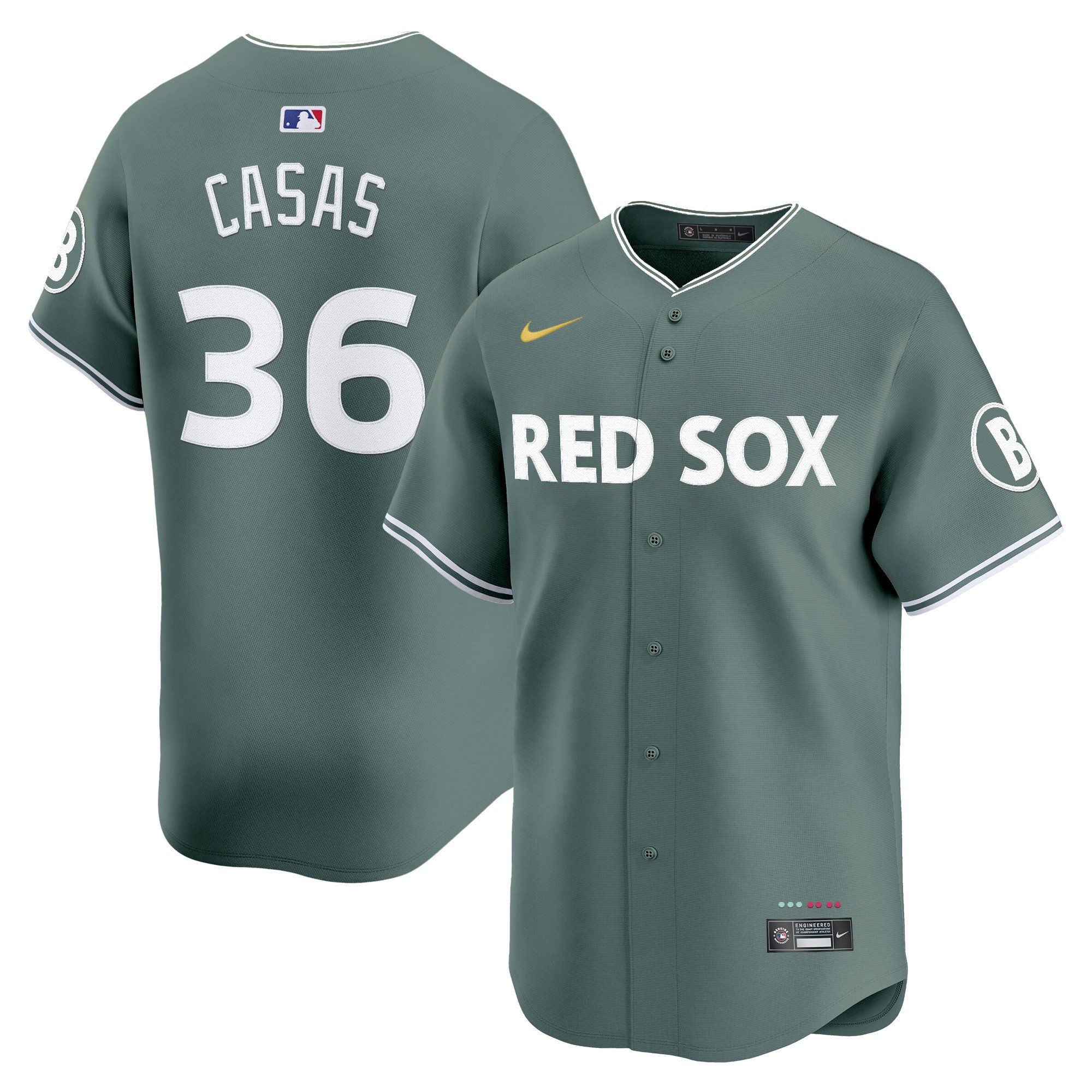 Men Boston Red Sox 36 Casas Green Nike 2025 City Connect Vapor Premier Limited MLB Jersey